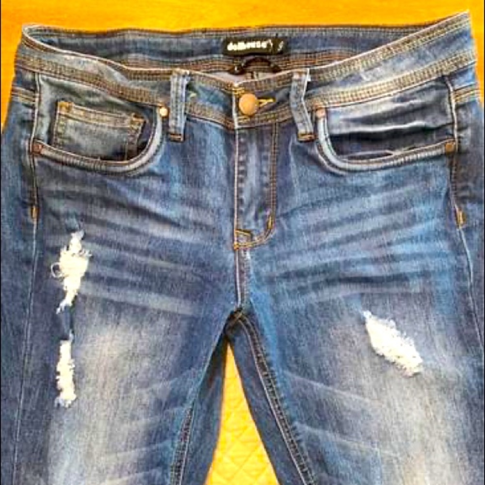 Dollhouse Charley Distressed Ripped Skinny Jeans